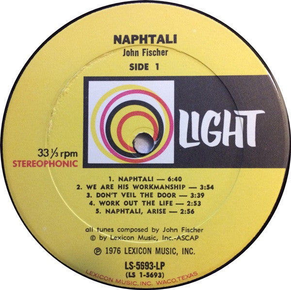 John Fischer (2) : Naphtali (LP, Album)