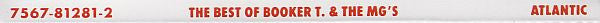 Booker T & The MG's : The Best Of Booker T & The MG's (CD, Comp)