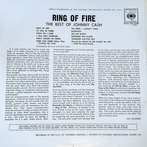 Johnny Cash : Ring Of Fire - The Best Of Johnny Cash (LP, Comp)