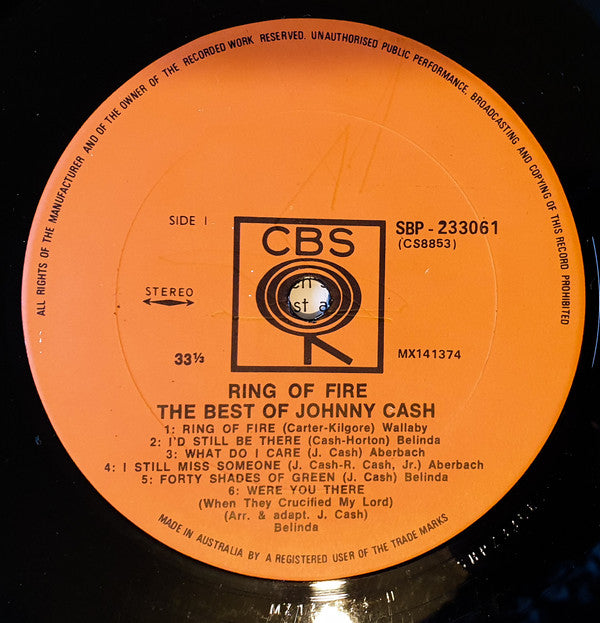Johnny Cash : Ring Of Fire - The Best Of Johnny Cash (LP, Comp)