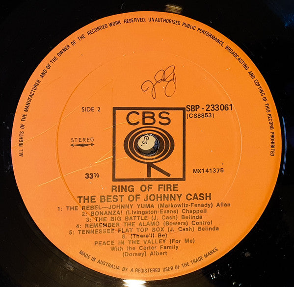 Johnny Cash : Ring Of Fire - The Best Of Johnny Cash (LP, Comp)