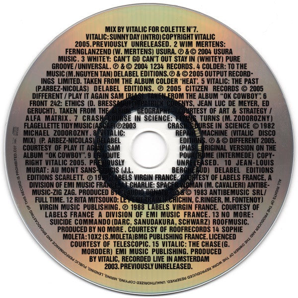 Various : Colette N°7 (CD, Comp + CD, Comp, Mixed)
