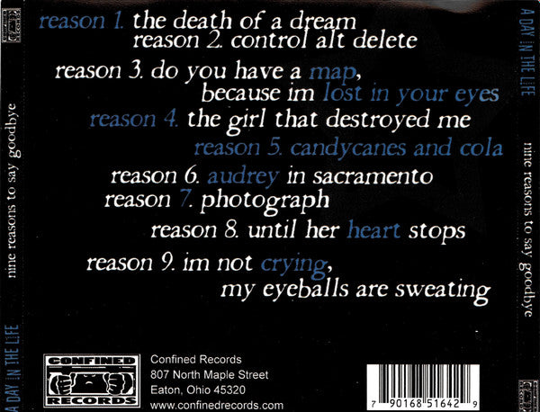 A Day In The Life : Nine Reasons To Say Goodbye (CD, Album)