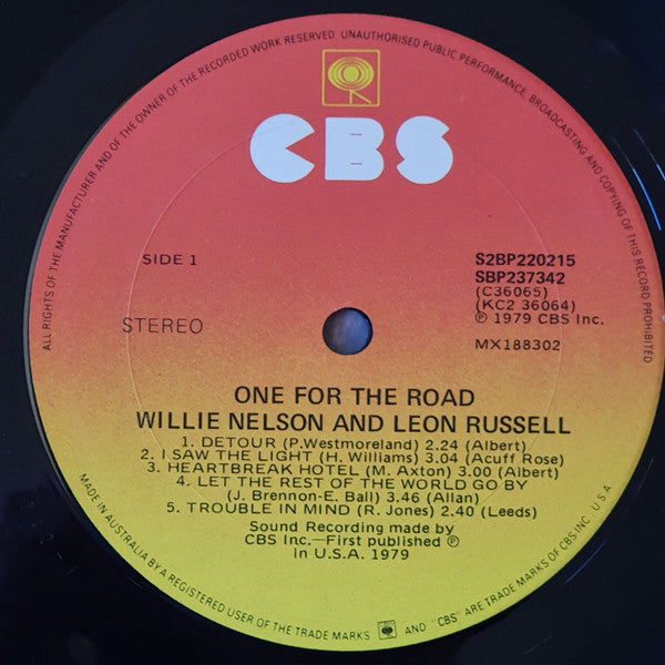 Willie* And Leon* : One For The Road (2xLP, Album, Gat)