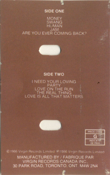 The Human League : Crash (Cass, Album, Chr)