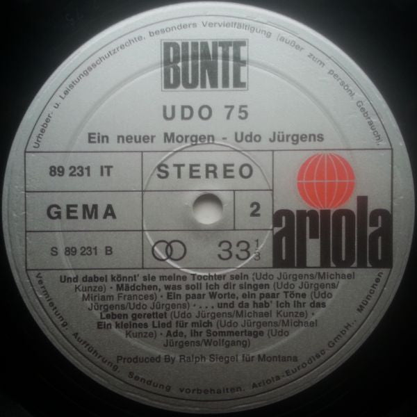 Udo Jürgens : Udo 75 - Ein Neuer Morgen (LP, Album)