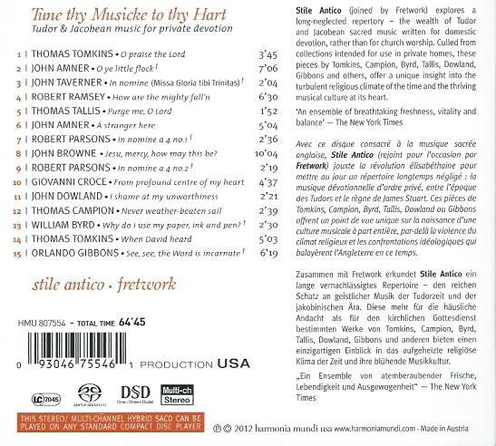 Stile Antico, Fretwork : Tune Thy Musicke To Thy Hart (SACD, Hybrid, Multichannel, Album)