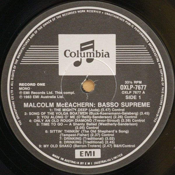 Malcolm McEachern : Malcolm McEachern Basso Supreme (1883-1945) (3xLP, Comp, Mono + Box)