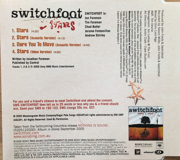 Switchfoot : Stars (CD, Single, Enh)