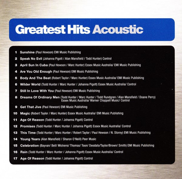Dragon (5) : Greatest Hits Acoustic (CD, Album, RE)