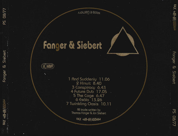 Fanger & Siebert : Fanger & Siebert (CD, Album, Ltd)