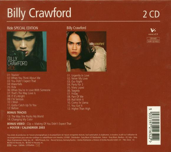 Billy Crawford : Ride / Billy Crawford (CD, Album, Enh, RE, S/Edition + CD, Album, RE + Bo)