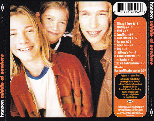 Hanson : Middle Of Nowhere (CD, Album)