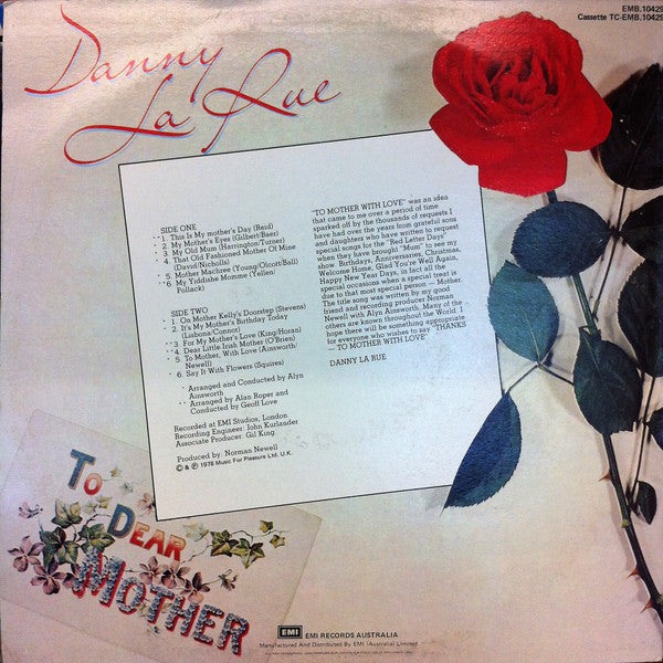 Danny La Rue : To Mother With Love (LP, Album)
