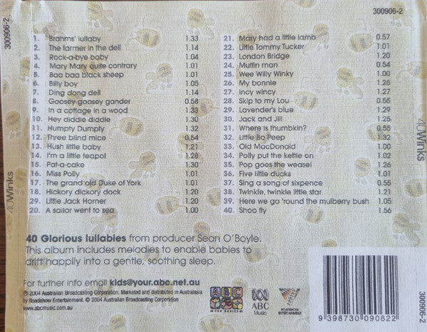 Sean O'Boyle, Wes Taylor* : 40 Winks (CD)