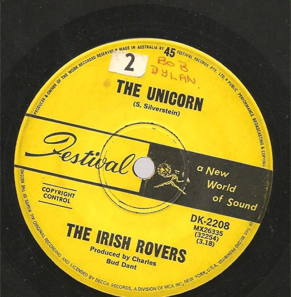 The Irish Rovers : The Unicorn / Black Velvet Band (7", Single)