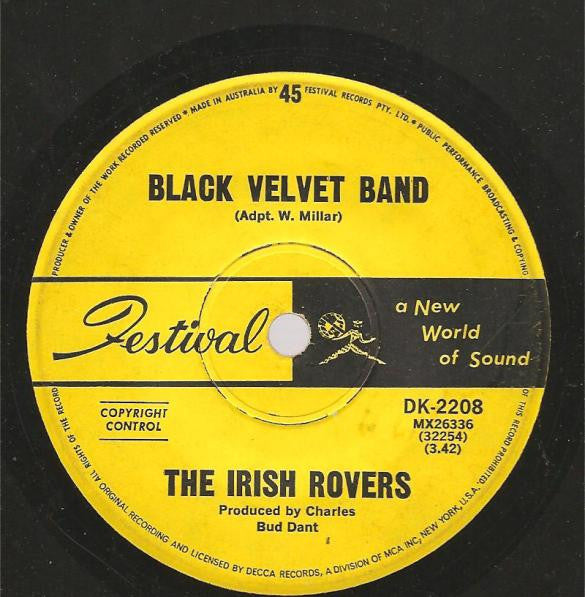 The Irish Rovers : The Unicorn / Black Velvet Band (7", Single)
