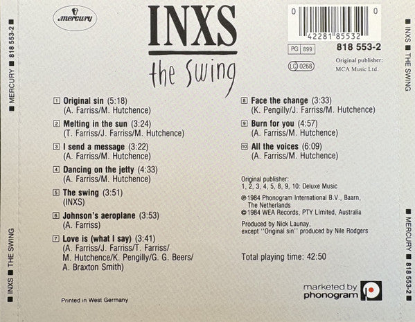 INXS : The Swing (CD, Album)