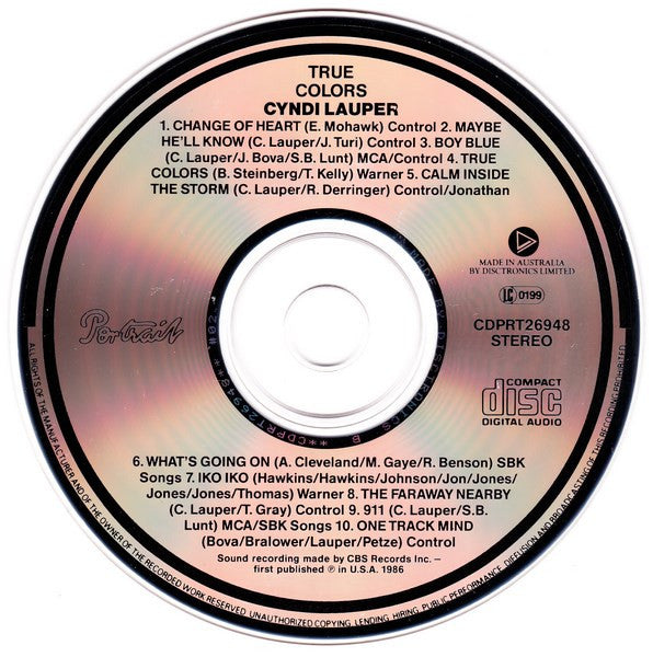 Cyndi Lauper : True Colors (CD, Album)