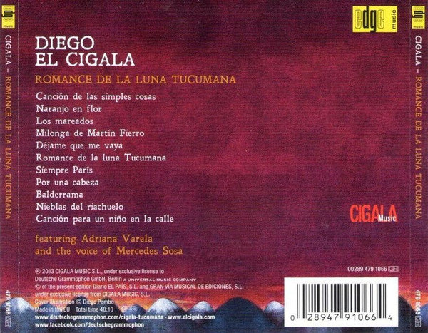 Cigala* : Romance De La Luna Tucumana (CD, Album)