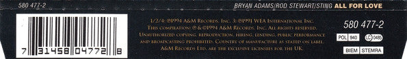 Bryan Adams, Rod Stewart, Sting : All For Love (CD, Maxi, Son)