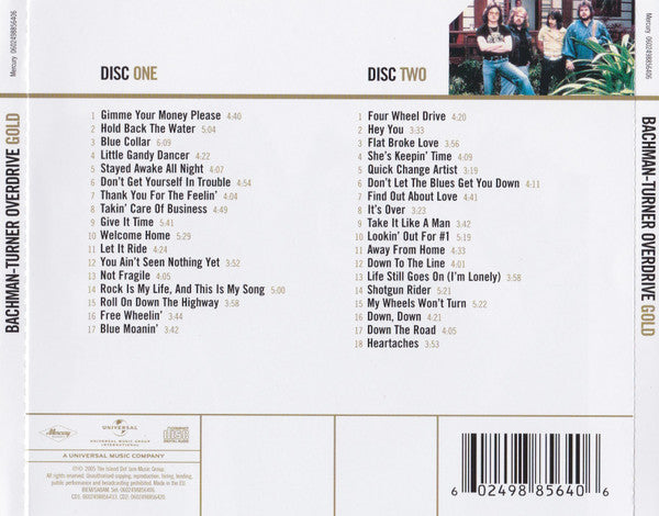 Bachman-Turner Overdrive : Gold (2xCD, Comp, RM)