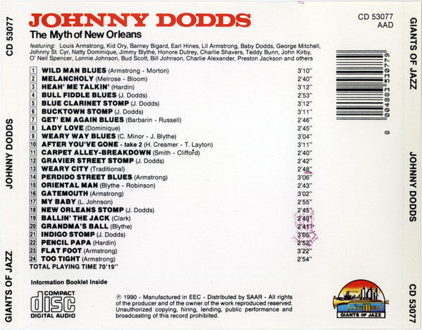 Johnny Dodds : The Myth Of New Orleans (CD, Comp)