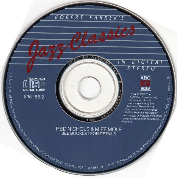Red Nichols And Miff Mole : Great Original Performances - 1925 To 1930 (CD, Comp, RE)