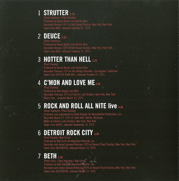 Kiss : The Best Of Kiss (CD, Comp, RM)