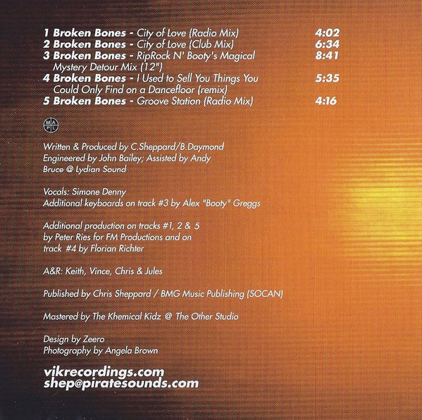 Loveinc* : Broken Bones (CD, Single)