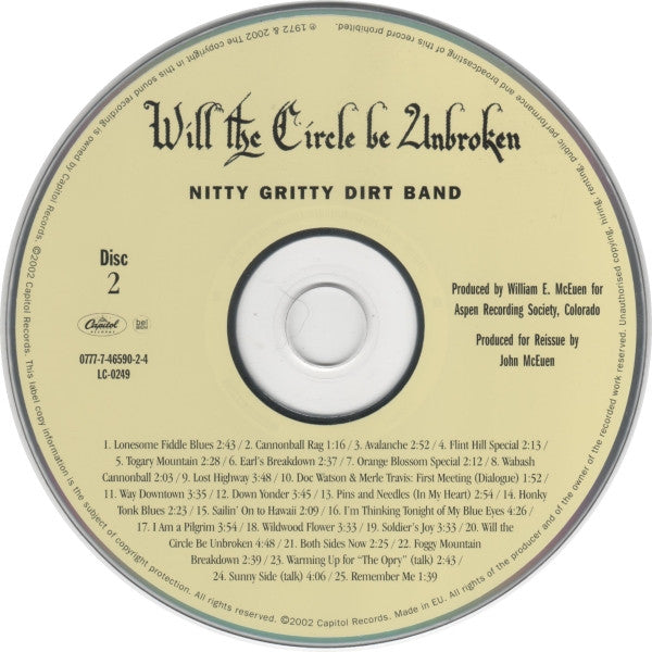 Nitty Gritty Dirt Band : Will The Circle Be Unbroken (2xCD, Album, RE, RM, 30t)