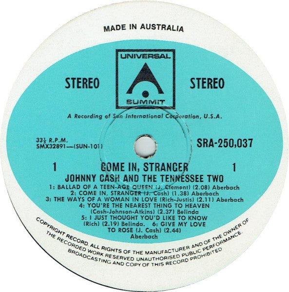 Johnny Cash : Come In Stranger (LP, Comp)