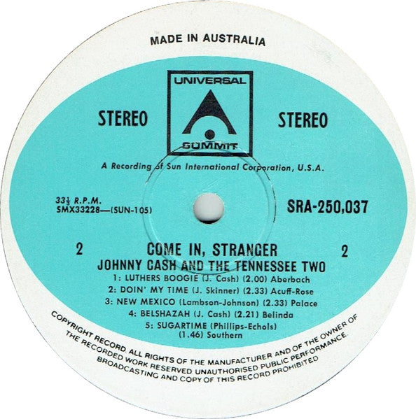 Johnny Cash : Come In Stranger (LP, Comp)