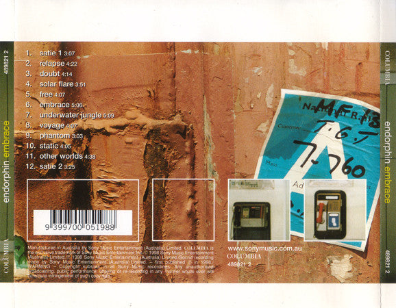 Endorphin (2) : Embrace (CD, Album)