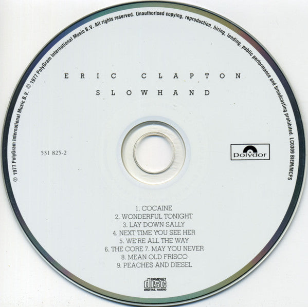 Eric Clapton : Slowhand (CD, Album, RE, RM, Dis)