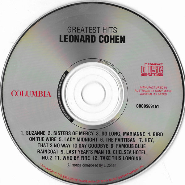 Leonard Cohen : Greatest Hits (CD, Comp, RE)