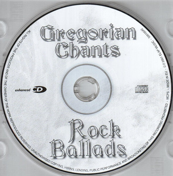 Avscvltate : Gregorian Chants - Rock Ballads (CD, Album, Enh)