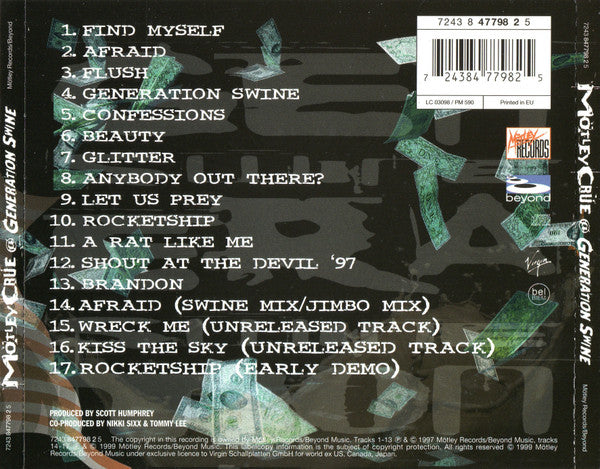 Mötley Crüe : Generation Swine (CD, Album, RE, RM)