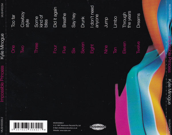 Kylie Minogue : Impossible Princess (CD, Album, Len)