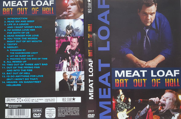 Meat Loaf : Bat Out Of Hell (DVD-V, Unofficial, PAL)