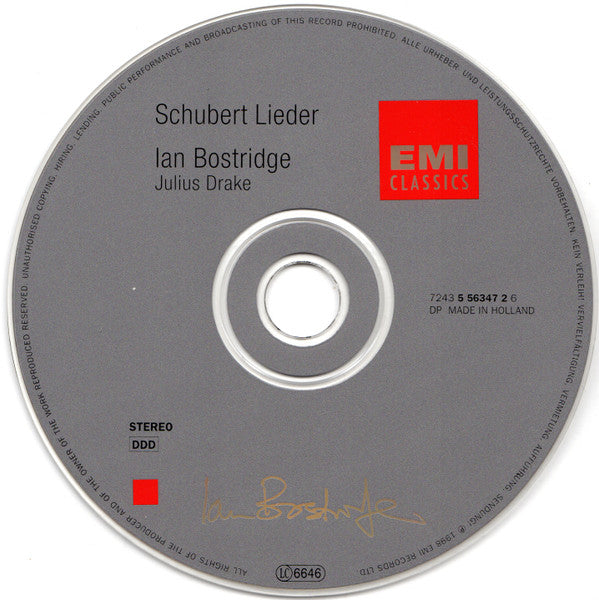 Schubert* / Ian Bostridge, Julius Drake : Schubert Lieder (CD, Album)