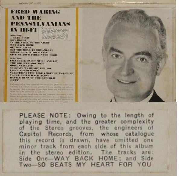 Fred Waring & The Pennsylvanians : Fred Waring & The Pennsylvanians In Hi-Fi (LP, Album, Club)