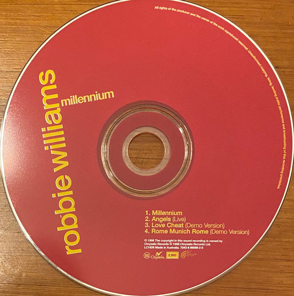 Robbie Williams : Millennium (CD, Single)