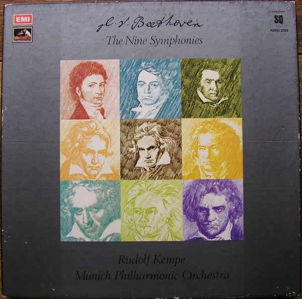 Beethoven*, Munich Philharmonic*, Rudolf Kempe : Beethoven The Nine Symphonies (8xLP, Quad + Box)