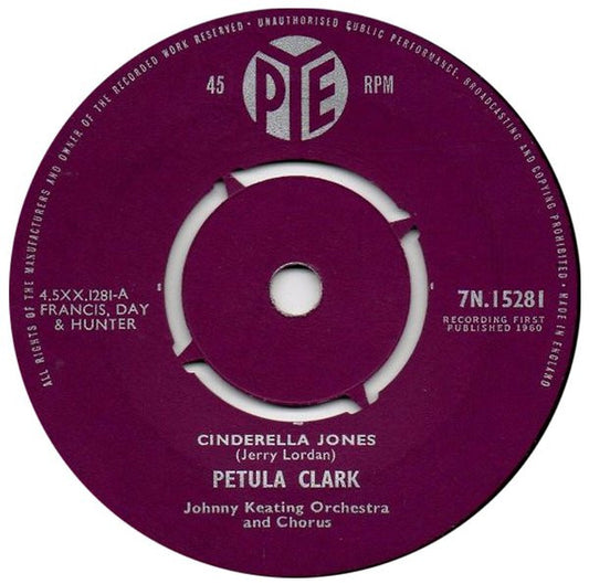 Petula Clark : Cinderella Jones  (7", Single)