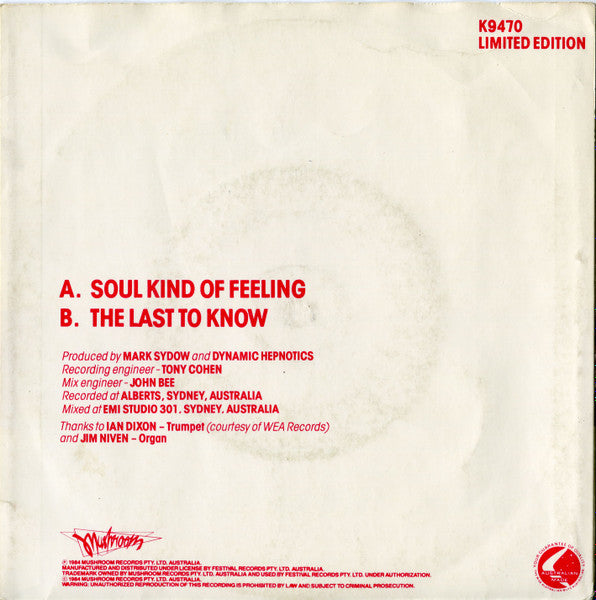 Dynamic Hepnotics* : Soul Kind Of Feeling (7", Single, Ltd)