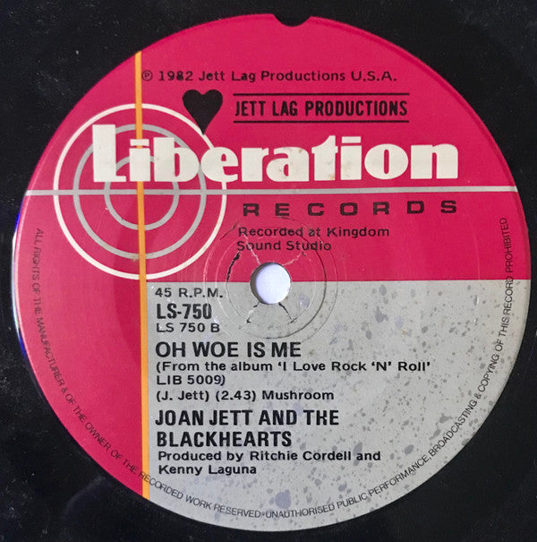 Joan Jett & The Blackhearts : Crimson And Clover (7")