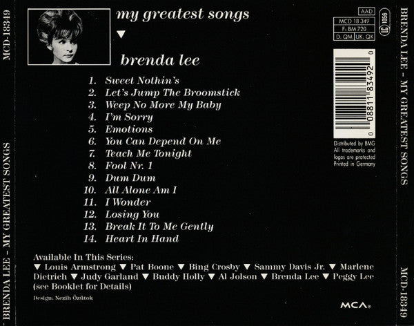 Brenda Lee : My Greatest Songs (CD, Comp)