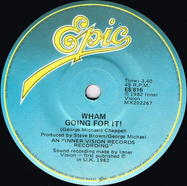 Wham! : Young Guns (Go For It) (7", Single)