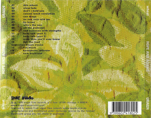 Wheat : Hope And Adams (CD, Album)